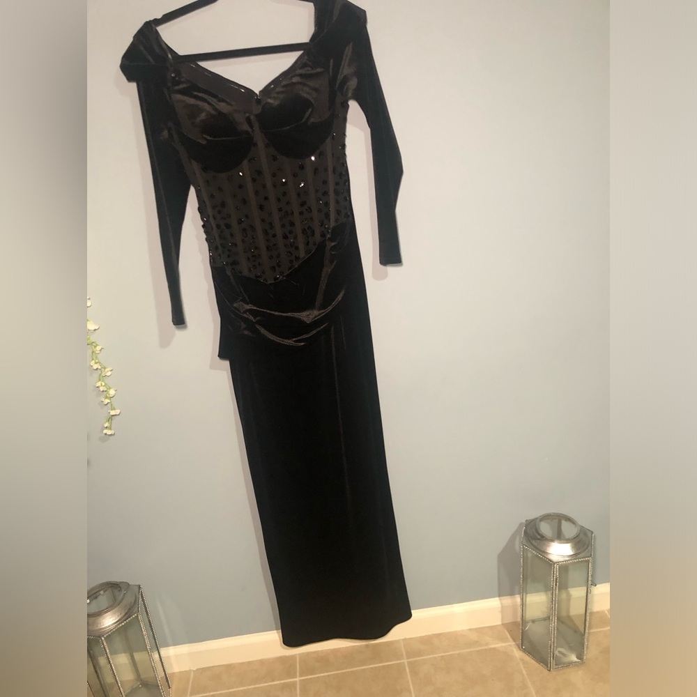 Fashion Nova Black Long Sleeve Dress